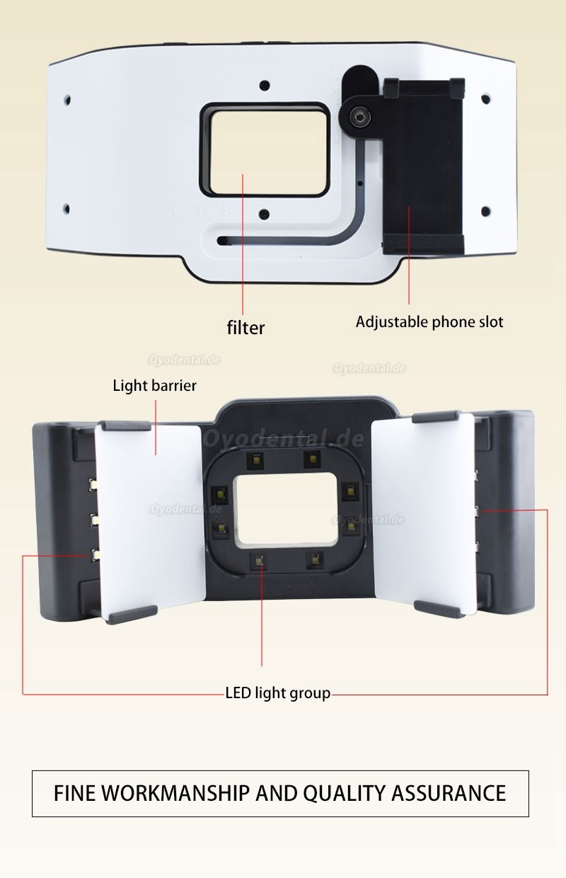 Tragbare Dentalfotografie Fülllicht Handy Taschenlampe Oral LED Fülllicht